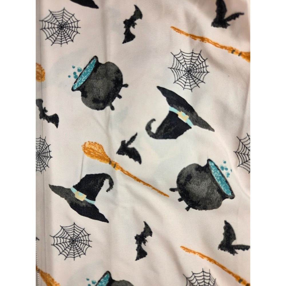 Rae Dunn Halloween Twin Sheet Set Pink Witch Hat Cauldron Bat Spiderweb NEW